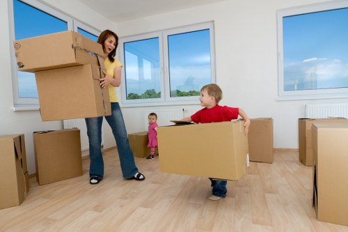 Loading boxes into a van for a local Islington move