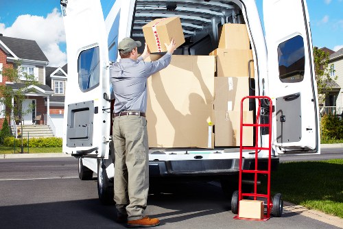Local office move logistics in a busy Islington street