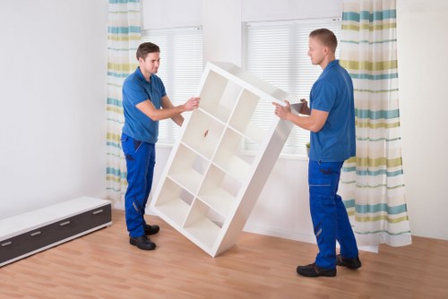 Professional moving team handling items for a flat move in Islington